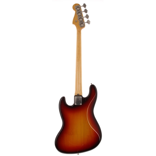 648 - 1981 Tokai Jazz Sound fretless bass guitar, made in Japan; Body: three-tone sunburst finish, buckle ... 