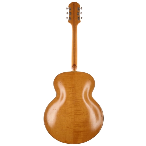 716 - 1950s Abbott Victor Musicmaster III archtop guitar, made in England; Body: natural finished maple ba... 