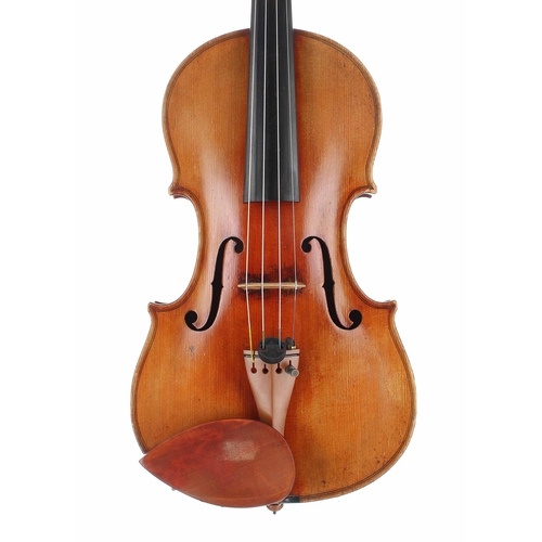 2464 - 19th century violin labelled Andreas Amati..., 14 1/16