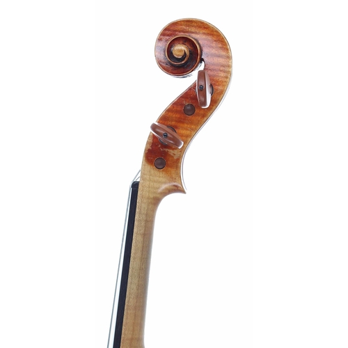 2464 - 19th century violin labelled Andreas Amati..., 14 1/16