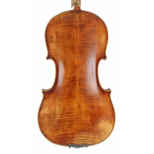 2465 - Good violin partially labelled Alfonso della...Fabbricante de Violini in Napoli..., the two piece ba... 