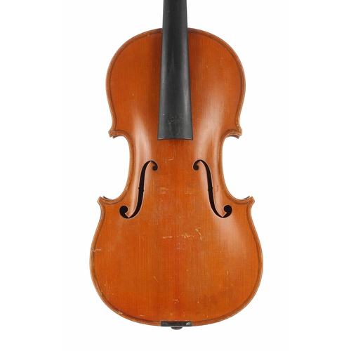 2466 - French violin by and labelled Audinot-Mourot & Fils, Luthiers, Paris, Annee 1925, the two piece ... 