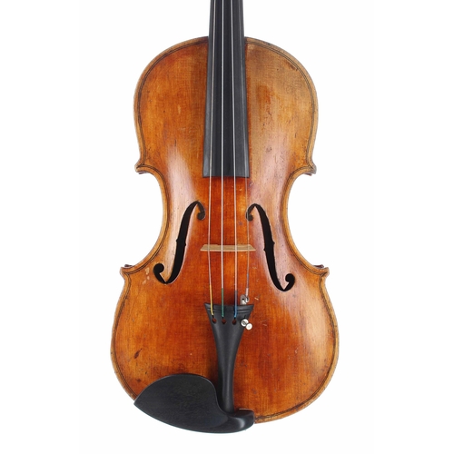 2468 - Good English violin by and labelled Made by A.C. Lancaster, 10, Middle Street, Colne, 1898; also bra... 