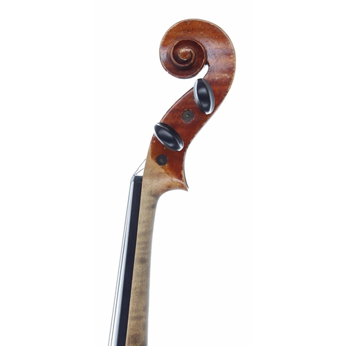 2468 - Good English violin by and labelled Made by A.C. Lancaster, 10, Middle Street, Colne, 1898; also bra... 