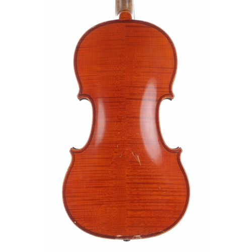 2470 - Hawkes & Son's 'Tyrolese Violin', labelled, 14 1/16