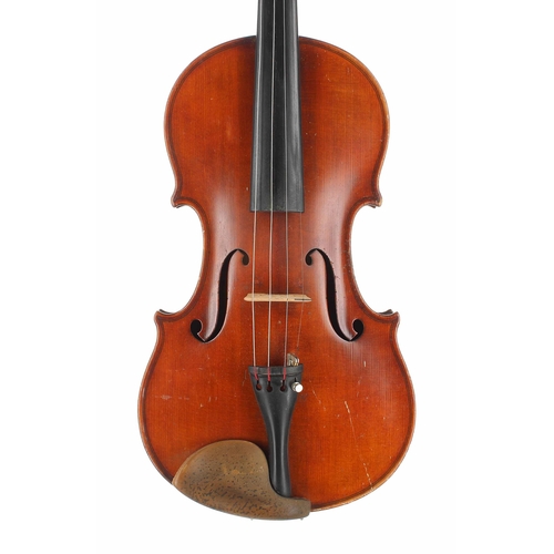 2475 - Good German violin circa 1920 labelled Martin Gerans, Innspruck, Tyrol, 14 3/16