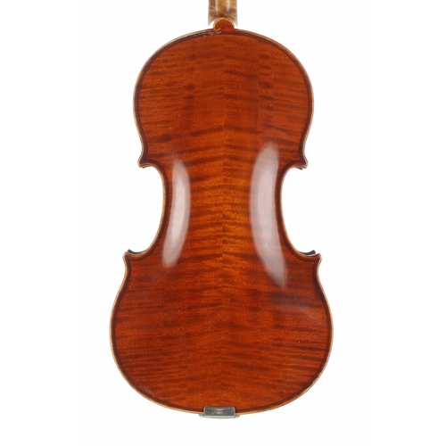 2475 - Good German violin circa 1920 labelled Martin Gerans, Innspruck, Tyrol, 14 3/16