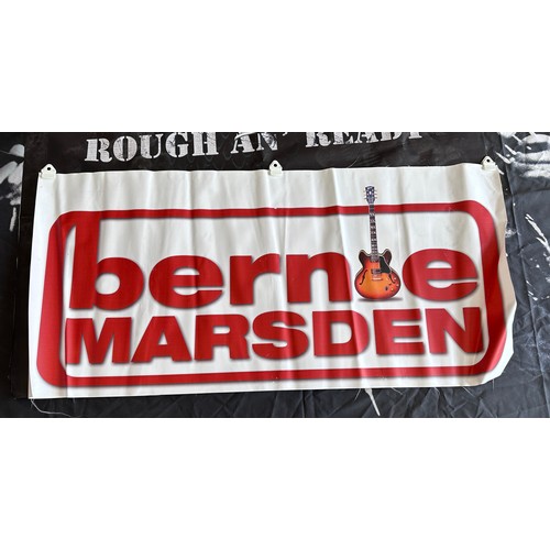 248 - Bernie Marsden - very large Bernie Plays Rory 2009 tour fabric stage backdrop, approx. 126 x 94