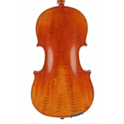 2408 - Early 20th century French violin labelled J.R. Lafleur, London, 14 1/8