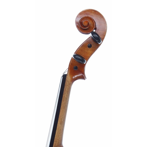 2408 - Early 20th century French violin labelled J.R. Lafleur, London, 14 1/8