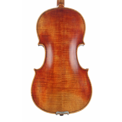 2480 - Good late 19th century violin labelled Paul Bailly, Paris, 1885, the two piece back of faint medium ... 