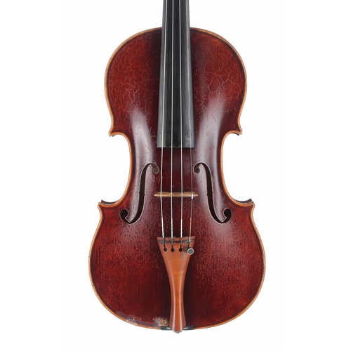 2482 - Good modern English violin by and labelled Judith Moser, London 1997, the two piece back of faint me... 