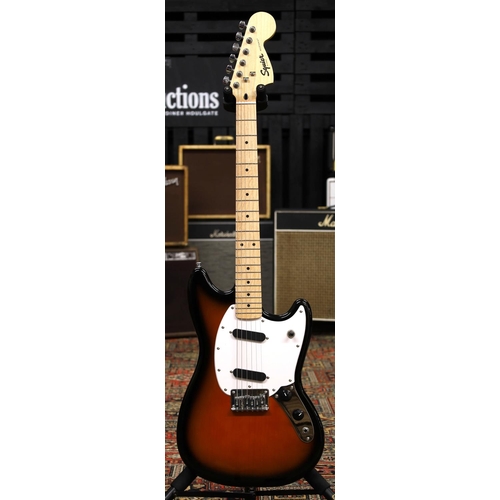 755 - 2023 Squier by Fender Mustang electric guitar, two-tone sunburst finish, sold with additional HH loa... 