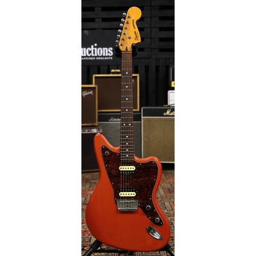 756 - 2010 Squier by Fender Vintage Modified Jaguar HH electric guitar, made in Indonesia; Body: Fiesta re... 