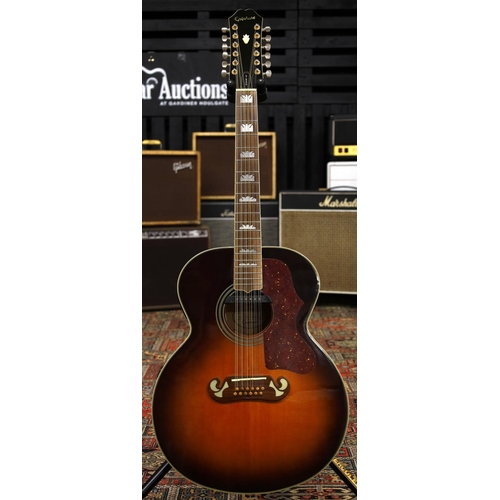 771 - 1998 Epiphone EJ212VS electro-acoustic guitar, made in Korea; Body: sunburst finish, light scuffs an... 