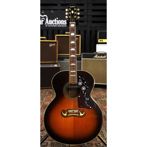 772 - 1996 Epiphone EJ200/VS electro-acoustic guitar, made in Korea; Body: sunburst finish, light dings an... 