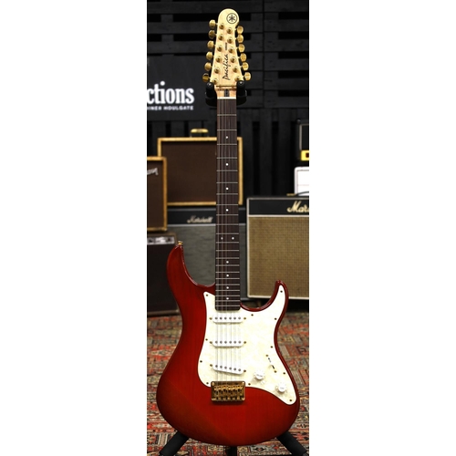 789 - Yamaha Pacifica PAC 303-12 twelve string electric guitar; Body: red burst finish; Neck: maple; Fretb... 