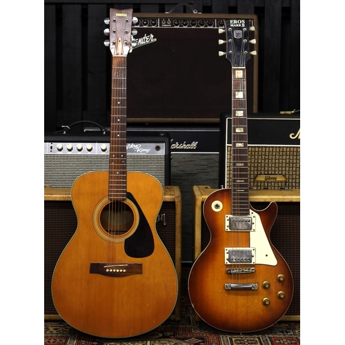 792 - Yamaha FG-330 acoustic guitar, made in Taiwan, with neck heel repair (screwed from fretboard through... 