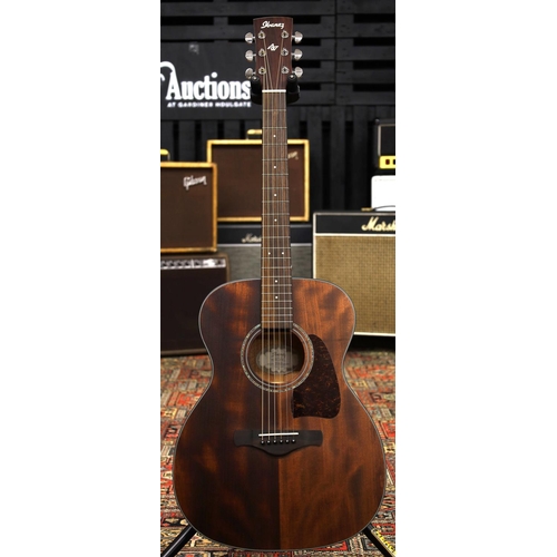 796 - 2015 Ibanez Artwood AC240-OPN acoustic guitar, made in China; Body: natural mahogany; Neck: mahogany... 