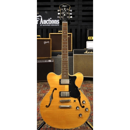 815 - 2007 Hofner Verythin Standard-CT semi-hollow body electric guitar; Body: natural finish; Neck: good;... 