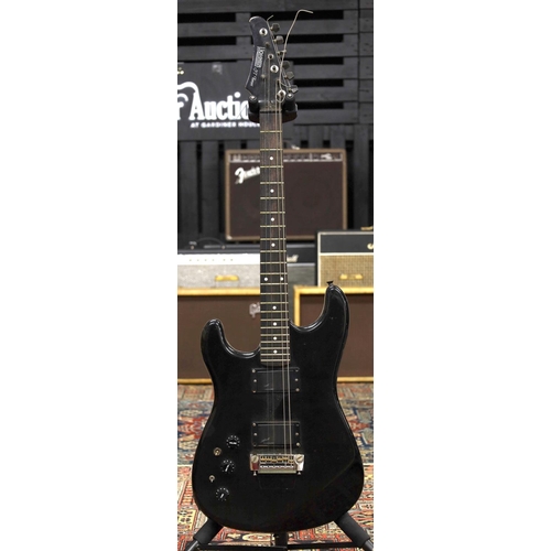 821 - 1987 Hohner Professional ST Ferari left-handed electric guitar; Body: black finish with dings and sc... 