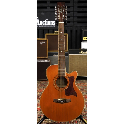 832 - Tanglewood TW-145/12-SC electro-acoustic guitar; Back and sides: laminated mahogany, a few light sur... 