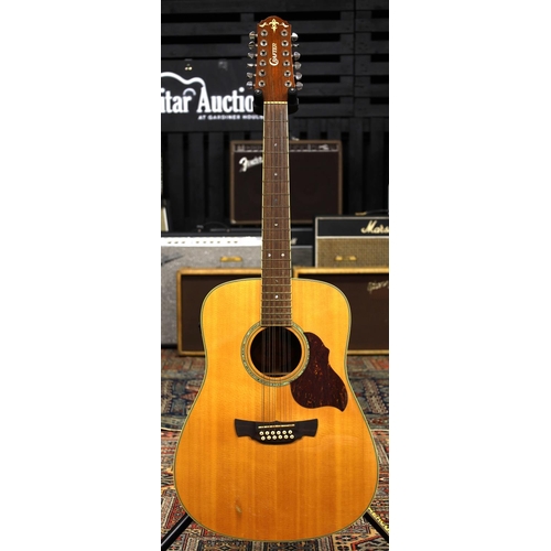 837 - 2007 Crafter D8-12EQ/N twelve string electro-acoustic guitar, made in Korea, mahogany back and sides... 