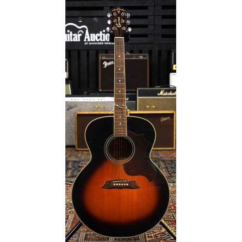 838 - Crafter SJ-240 acoustic guitar, made in Korea; Body: sunburst finish with surface scratches and mark... 