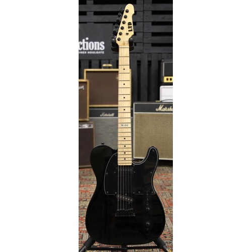 858 - 2013 LTD by ESP TE-212 electric guitar, made in Vietnam; Body: black finish, a few light scuffs and ... 