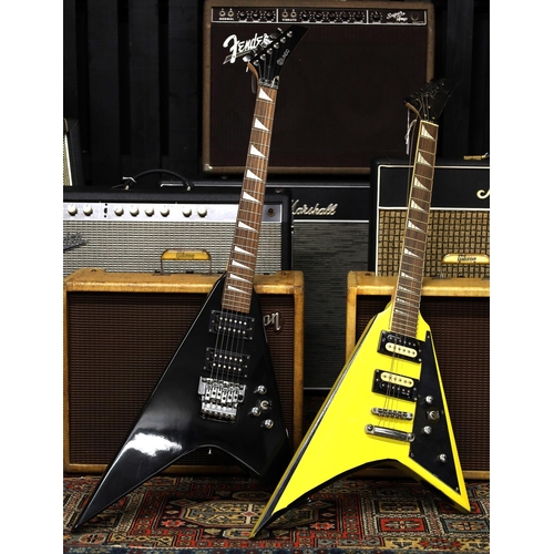 861 - Lindo Offset V electric guitar; together with another Offset V electric guitar in need of restoratio... 