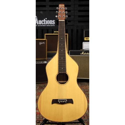 865 - Ozark W-model Weissenborn style electro-acoustic lap guitar, within fitted hard case... 