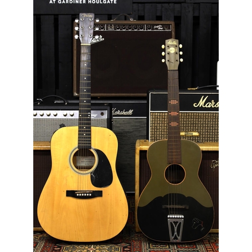 872 - 1950s Stella Sundale small bodied acoustic guitar (bow to neck); together with a Valeta CD6100TB aco... 