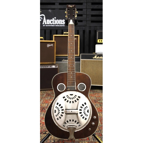 912 - Ozark Professional electric resonator guitar, natural finish