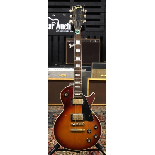 914 - 1970s Sakura Les Paul copy electric guitar; Body: cherry sunburst finish, heavy scratches and dings ... 