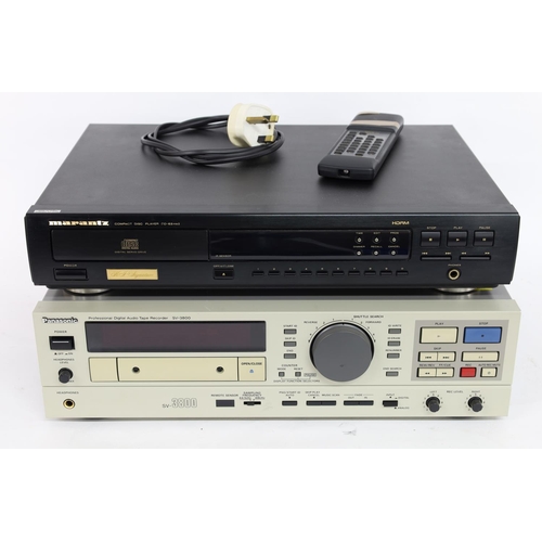 3087 - Panasonic SV3800 digital audio tape recorder in need of servicing; together with a Marantz CD-63 MKI... 