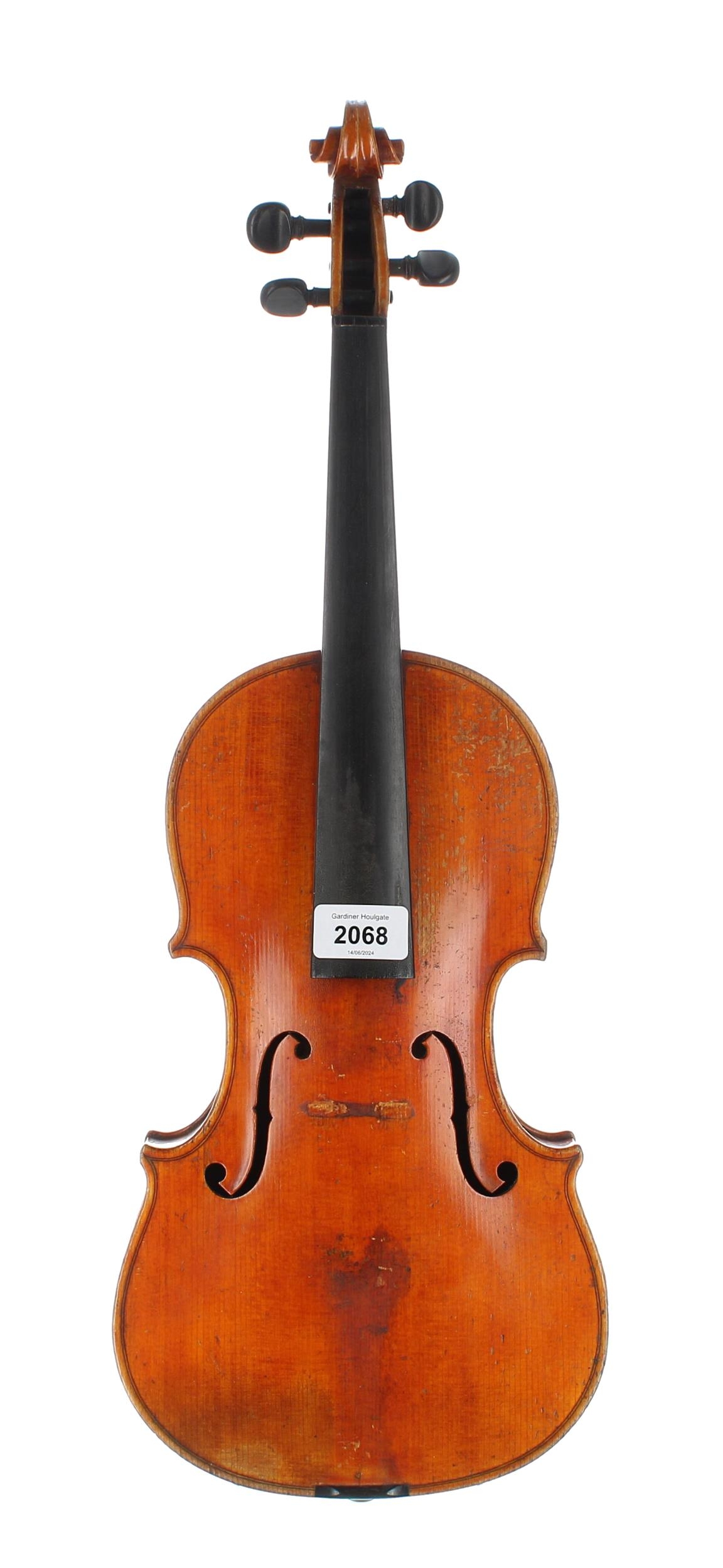 19th century violin inscribed Amonius Amati Cremonensis... to the inner ...