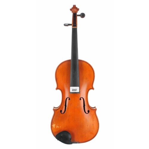 2091 - Violin circa 1930 labelled Andreas Amati..., 14 1/16