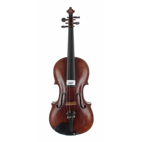 2097 - Late 19th century violin, 14