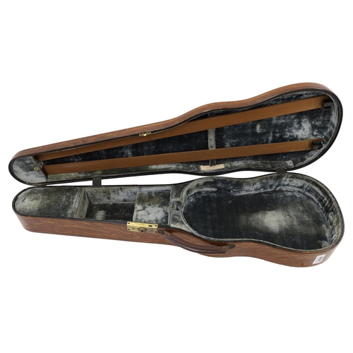 2086 - Good W.E. Hill & Sons oak violin case