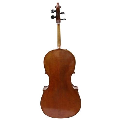 2506 - Early 20th century German violoncello in need of restoration, 29 3/8