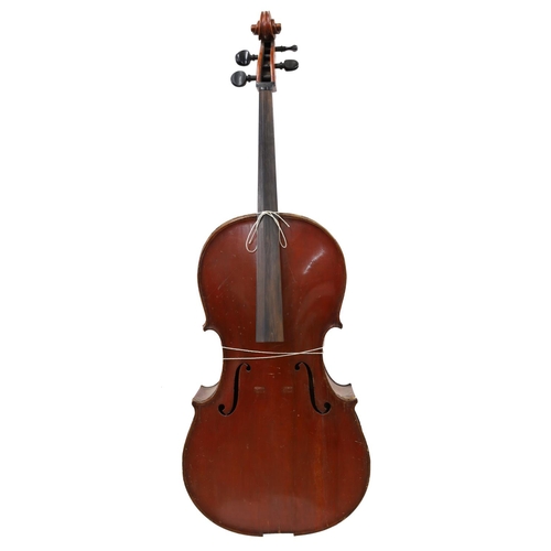 2507 - Early 20th century violoncello in need of restoration, labelled Enrico Marchetti..., 30 3/8