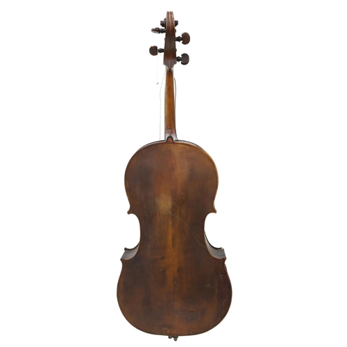 2511 - Interesting early English violoncello from the Kennedy Workshop, the two piece back of plainish wood... 