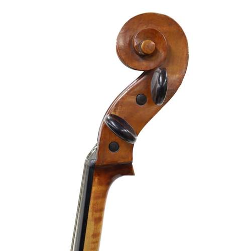 2518 - Interesting late 18th century violoncello indistinctly labelled Made by James...1794, no. 1, Voilinc... 