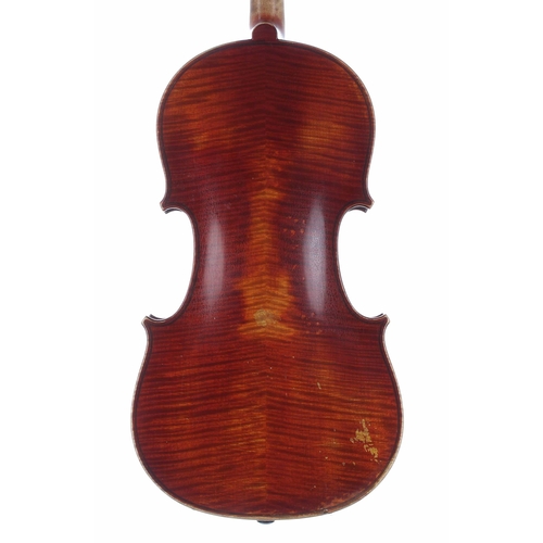 2484 - French violin by and labelled H. Emile Blondelet, Luthier á Paris..., no. B.200. Annee 1923, the two... 