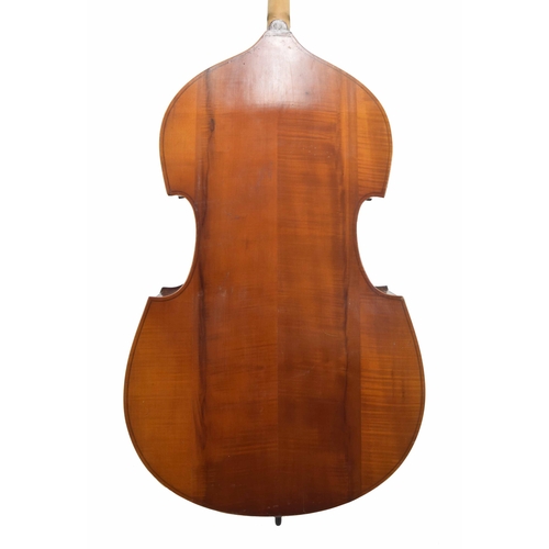 2519 - Modern German double bass labelled Erich Grunert, Penzberg, Made in West Germany, back length 42.25