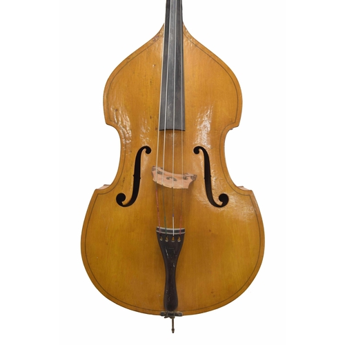 2520 - Early 20th century double bass, length of back 43.25