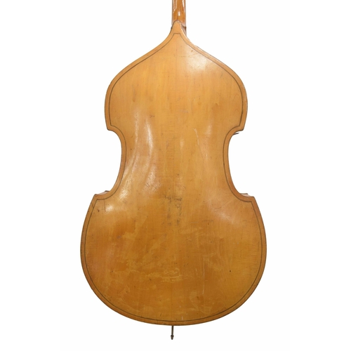 2520 - Early 20th century double bass, length of back 43.25