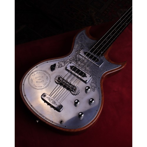 297 - Jaco Pastorius - 1974 Anthony Zemaitis Custom four string fretless bass guitar, made in England; Bod... 