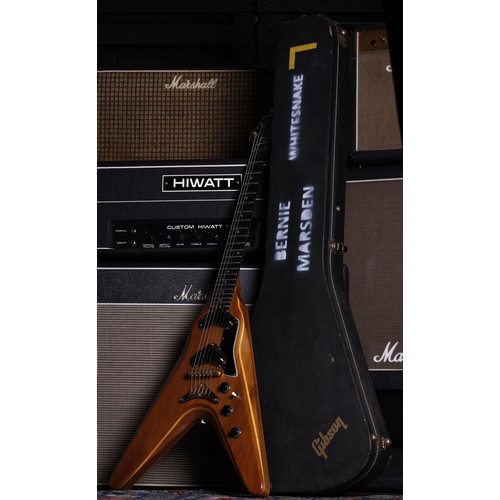 30 - Bernie Marsden - stage used Whitesnake era 1980 Gibson Flying V2 electric guitar, made in USA, ser. ... 