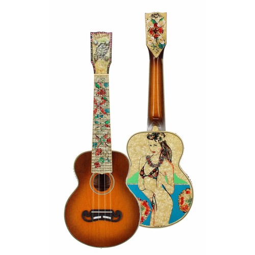 1608 - Interesting and unique Gibson Custom Shop Original decorative ukulele made by Greg Rich & Jim Tr... 